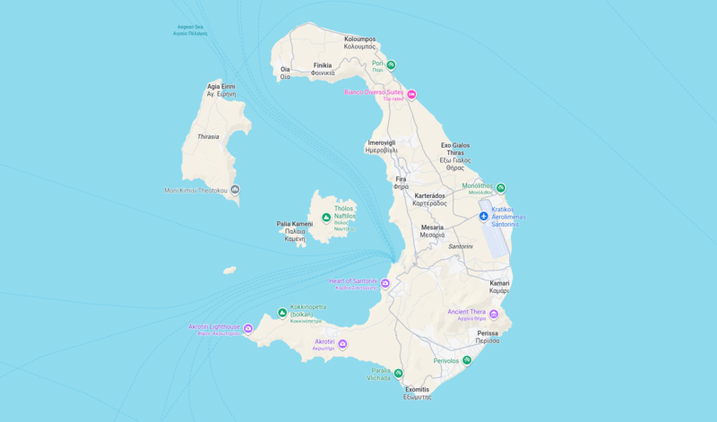Santorini map